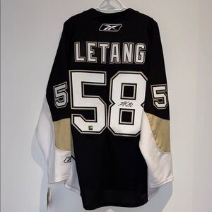 NHL Pittsburgh Penguins Autographed Letang #58 Jersey